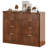 Lyra Bedroom Dresser, 9 Drawer Tall Dresser for Bedroom, Living Room, 36.6'' H X47.3'' W X 15'' D, Walnut-535629831