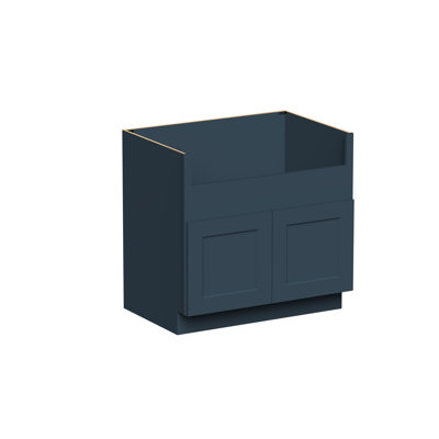 DL Cabinetry (Ready-To-Assemble) Shaker Style Farmhouse Sink Base Cabinet W36" x H34.5" x D24" - Cyber Grey