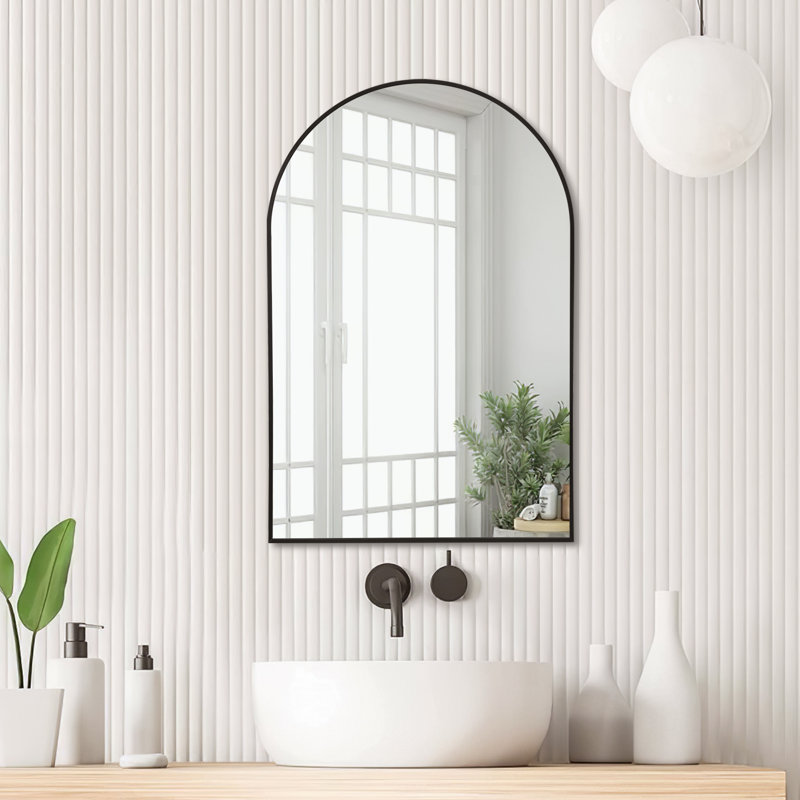 Miroir mural Novilia, Noir