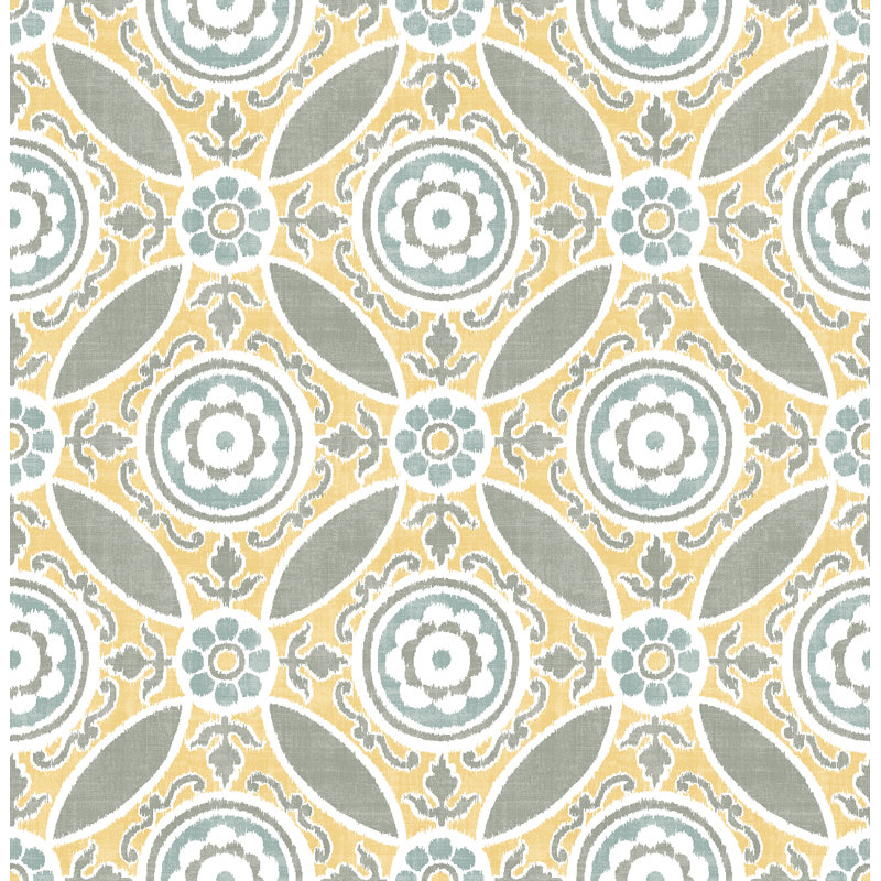 Rouleau de papier peint L 396 pi x l 20,5 po Ryker Maya, Jaune