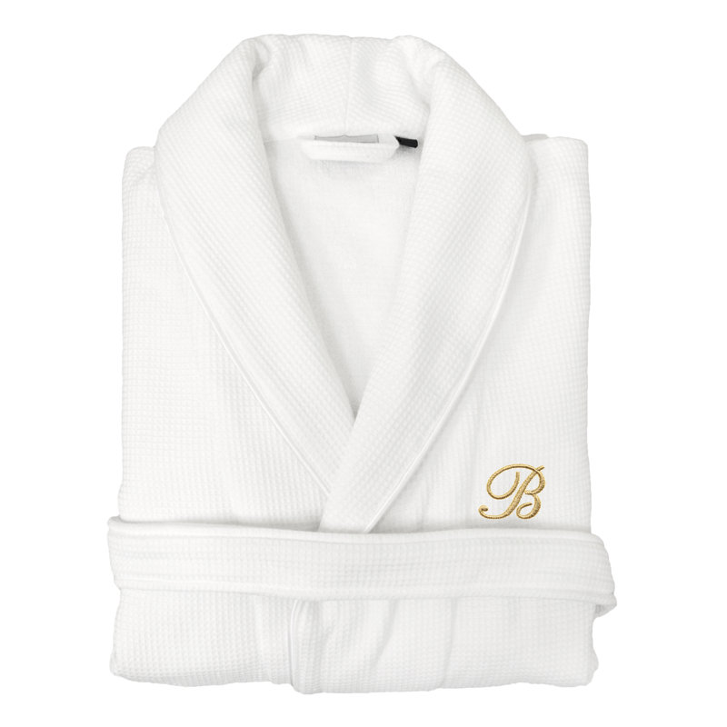  Peignoir personnalisé gaufré 100% coton turc, Or, Petit / moyen, Y