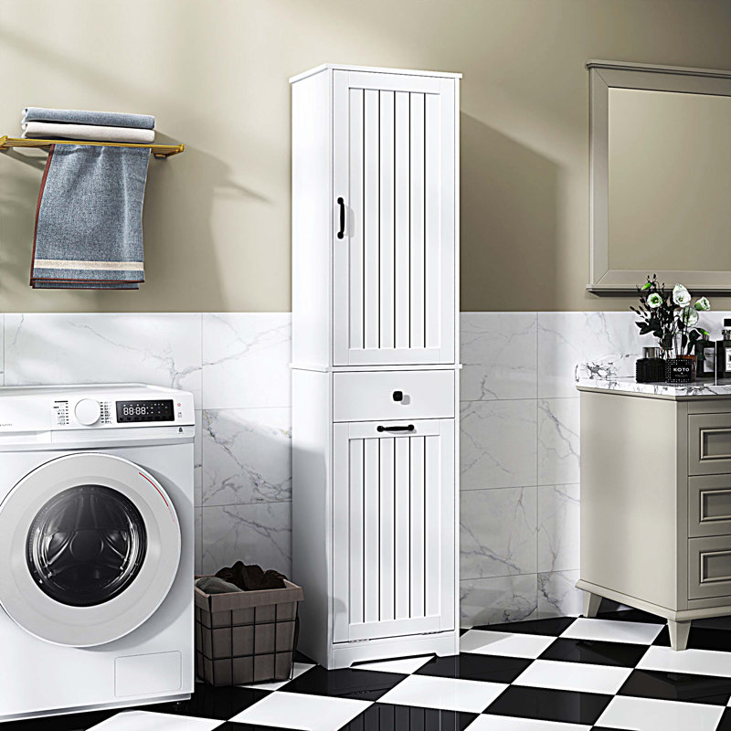 Armoire de rangement pour salle de bain avec 1 armoire de rangement et 1 tiroir