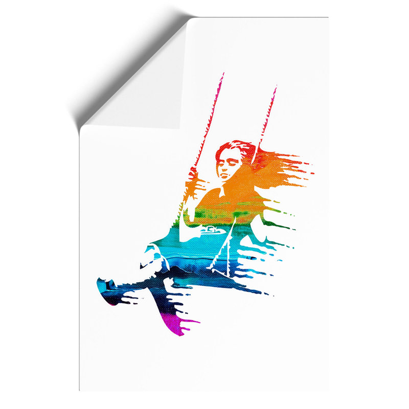 Banksy Girl on Swing - Unframed Graphic Art, 30cm H x 21cm W x 0.1cm D