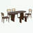 6 Piece Dining Table Set with Bench and 4 chairs-2035436271