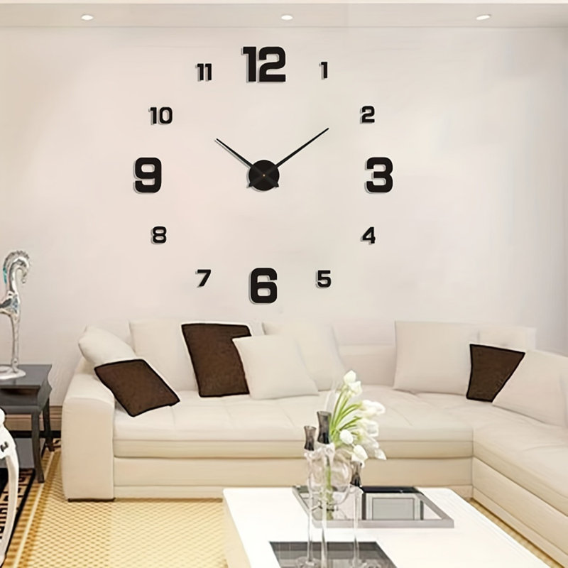 Bryzel Resin Wall Clock, Black