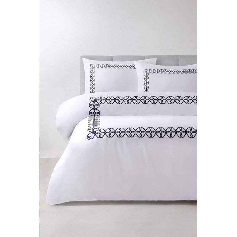 Engaged Embroidery Guest Room Case Pack, Queen Duvet Cover + 2 Queen Shams