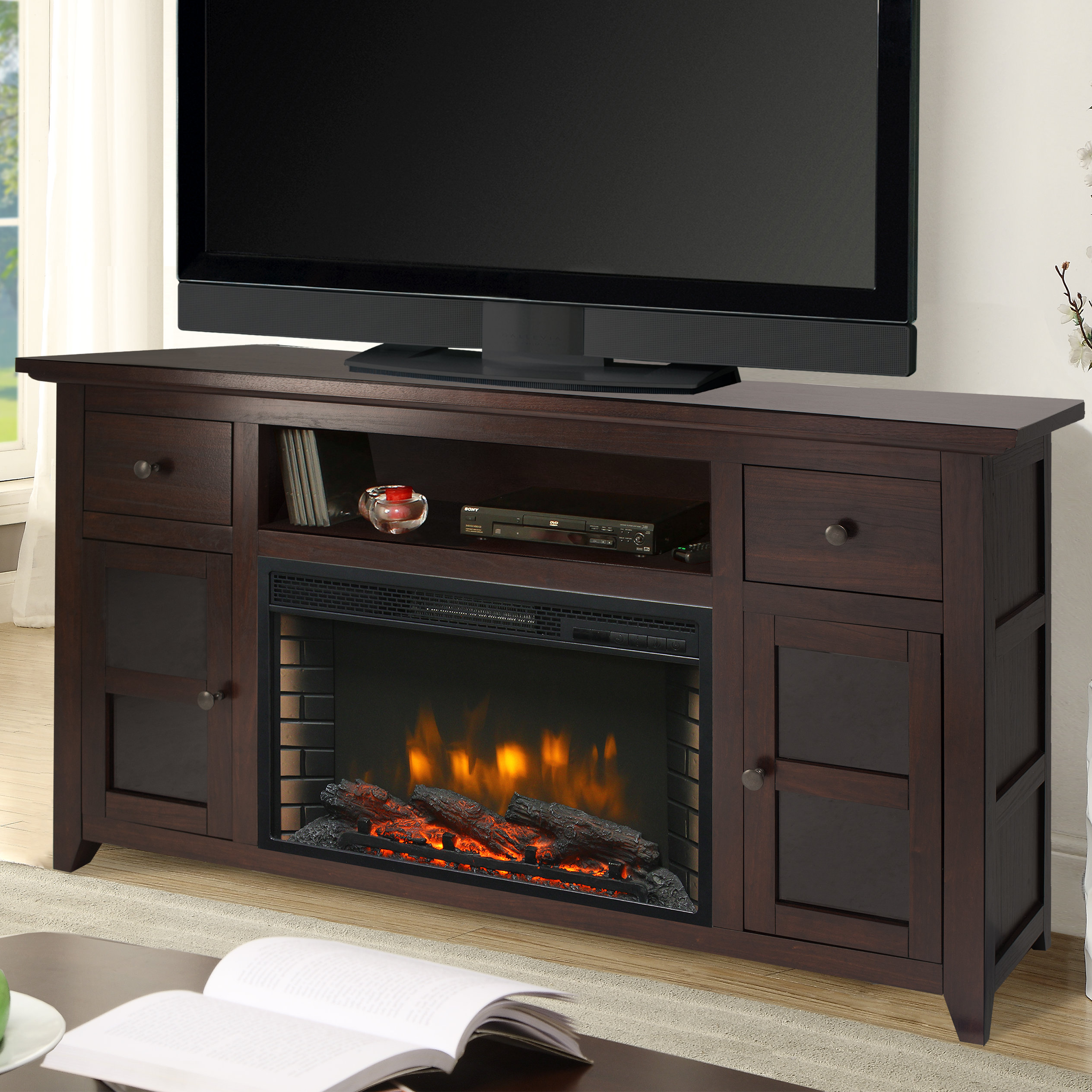 Muskoka Winchester TV Stand for TVs up to 65" with Electric Fireplace