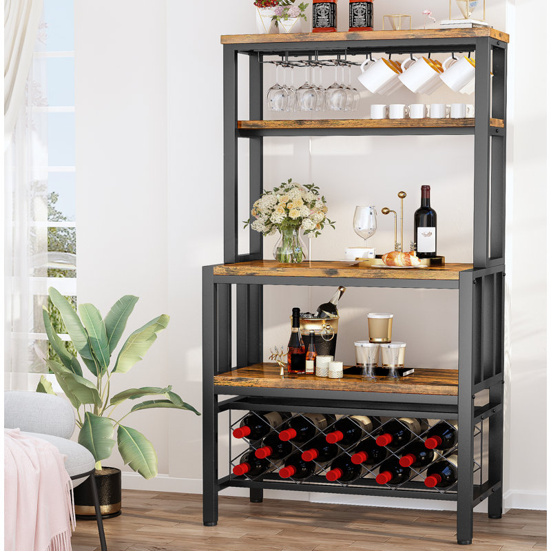 Étagère de boulanger standard en fer 30,11 po Wynnell compatible avec les micro-ondes