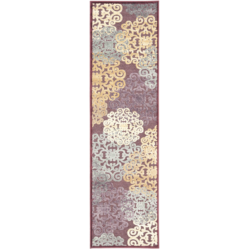 Bailee Performance Floral Rug, Runner 2'2" x 8'