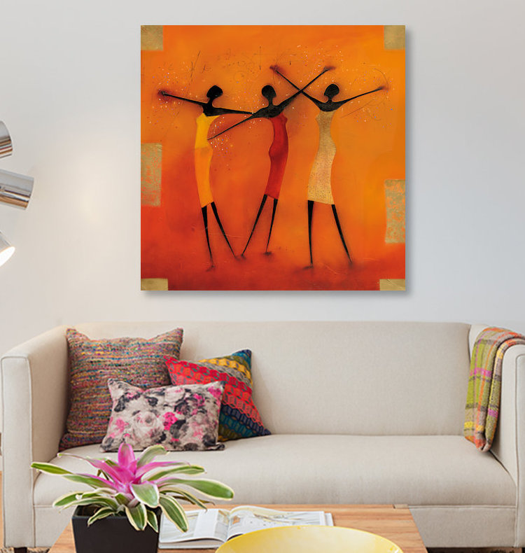 « sensation free i », impression sur toile, H 37 po x l 37 po x P 1,5 po, Toile tendue, Pas de tapis