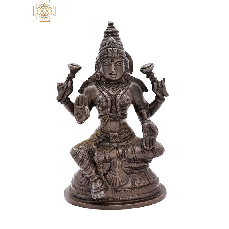 Figurine Déesse Lakshmi, Noir
