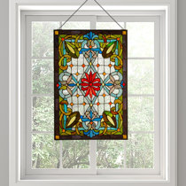 Stained Glass Window Panel burst of Color 24 X 36 -  Canada