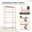 5 Tier Storage Rack Wire Shelving Unit Storage Shelves Black-125504308