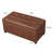 38 Inches Faux Leather Storage Ottoman Bench With Tufted Button-269640630