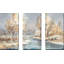 Rivière qui coule - peinture sur toile tendue 3 pièces