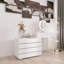 Commode pour meuble-lavabo à 10 tiroirs blanc
