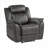 Neutral Gray Microfiber Reclining Arm Chair  for Living Room Relaxation Transitional Solid Wood Furniture