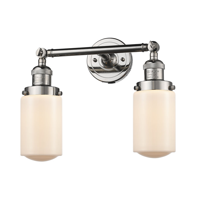 Saroyan 2 - Light Dimmable Vanity Light, Matte White, Polished Nickel, Bulb Not Included