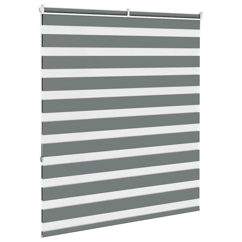 George Oliver Zebra Blind Polyester, Dark Grey, 130cmW x 150cmL