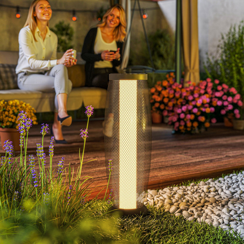 Black Solar Powered Integrated LED Pathway Light