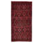 Tapis noir / rouge 3 pi 3 po x 6 pi 3 po One-of-a-Kind