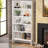Duty Free-Standing Bookshelf Shelving Unit,White Display Case,70.8”