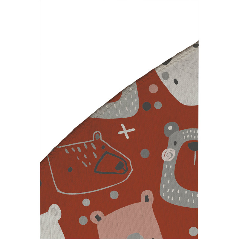Tapis de jeu Bear Face, Rond 5 pi