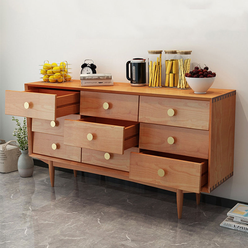 Commode d'appoint moderne à 9 tiroirs Modernwood, H 33,46 po x l 70,87 po x P 15,75 po