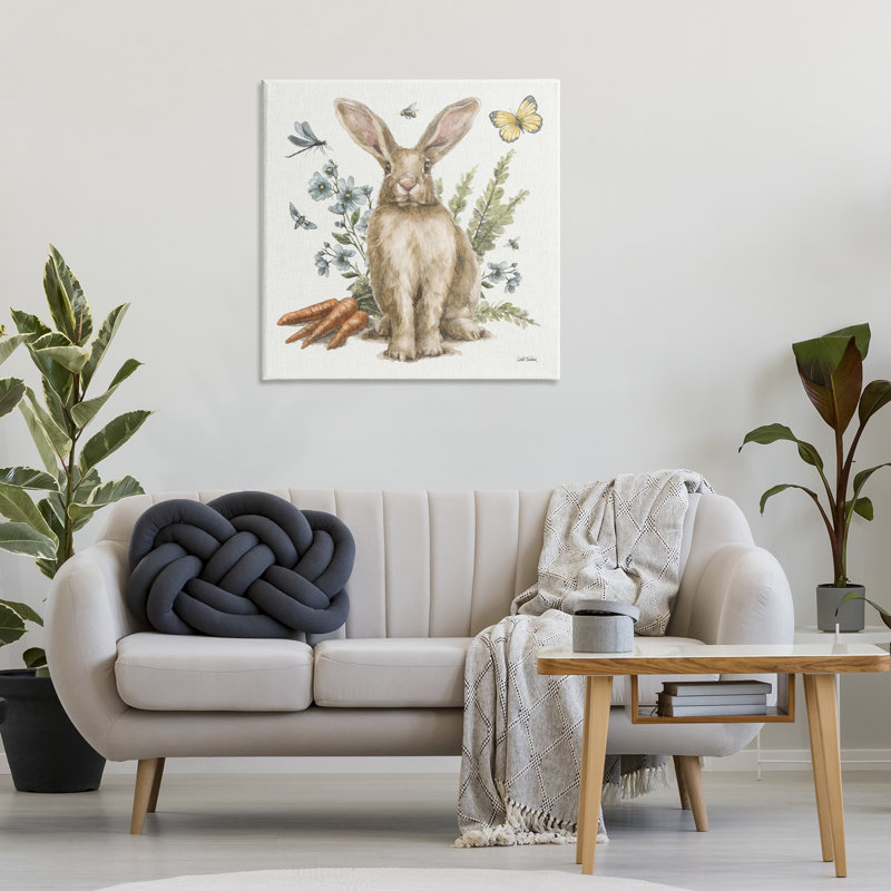 «Rabbit & Garden Patch» par Leslie Trimbach, H 30 po x l 30 po