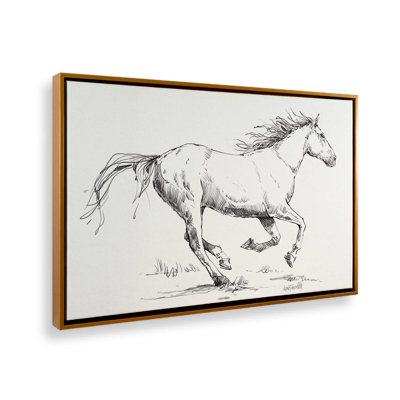 Reproduction d'art sur toile «Gallop S Croquis» par Anne Tavoletti