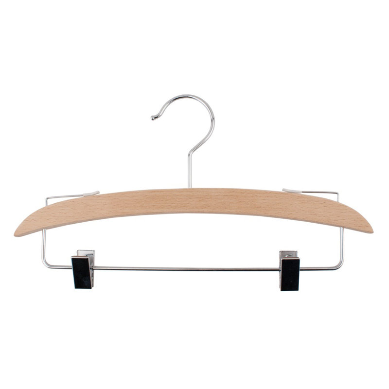 Wood Standard Hanger for Delicates, Natural/Black