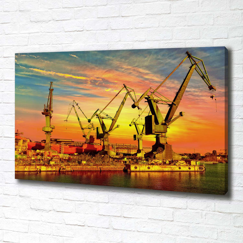 Shipyard In Gdansk - Wrapped Canvas Print