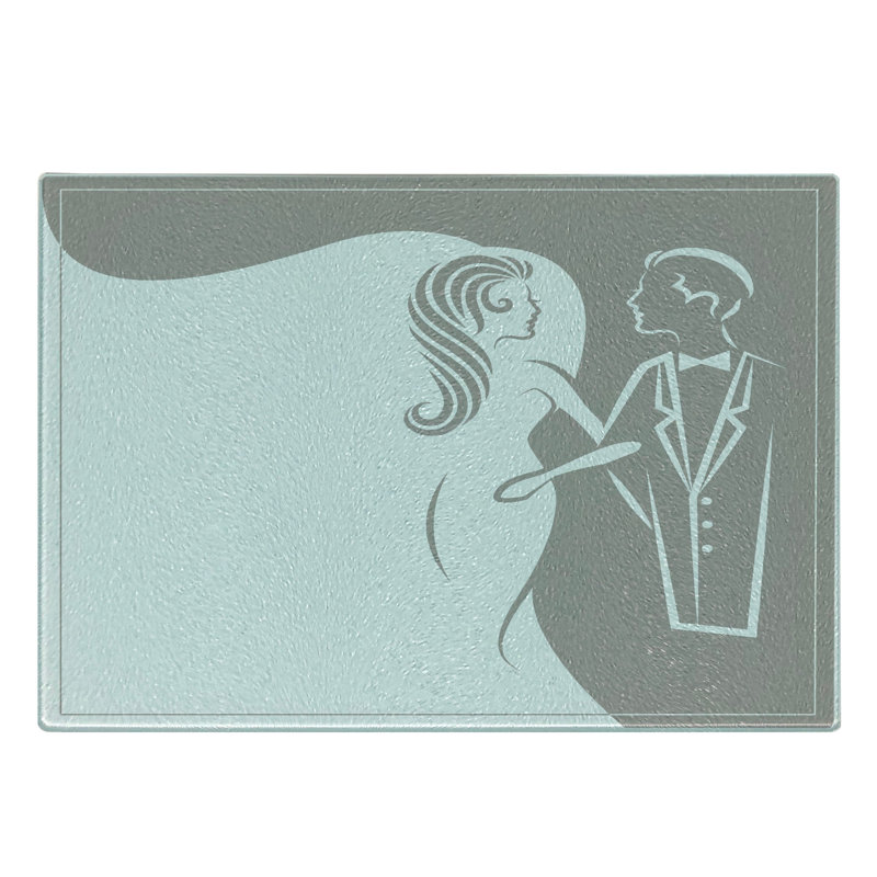 Invitation de mariage en verre trempé Ambesonne