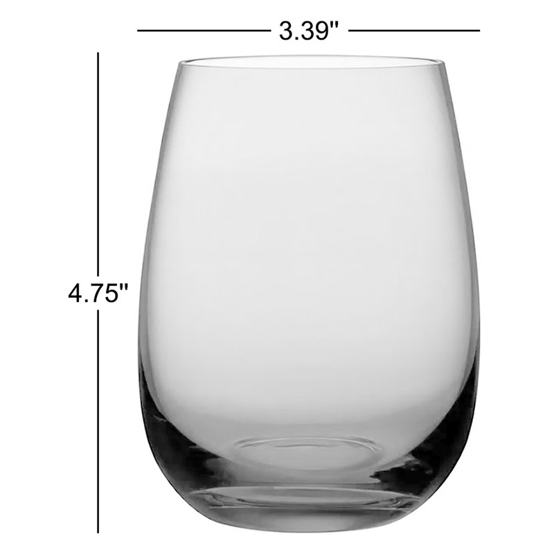 Colored U Crystal Drinking Glass, Amber