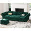 Wylodene 116.6'' Variable Module Velvet Sofa Bed Sectional U Shape Couch with Storage Seat Ottoman-453236871