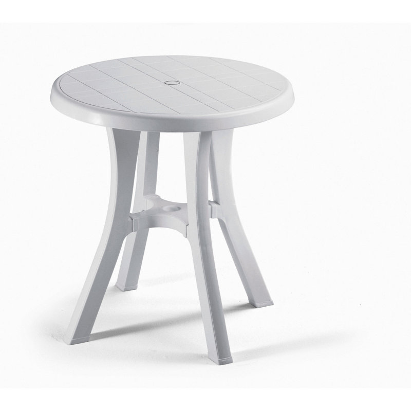 Nevin Stacking Patio Dining Side Chair, White