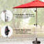 Parasol d'extérieur de 9 pi de couleur rouge brique, imperméable, 8 nervures, inclinable et manivelle pour la terrasse, le jardin, la cour arrière, le parasol de piscine, le patio à bouton-poussoir d'eau, la cour arrière