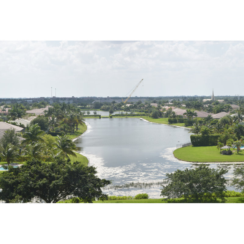 Community Lake in Davie, Florida 1 Piece Wrapped Canvas Wall Art, 30cm H x 46cm W x 3.8cm D