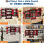 Support mural pour outils électriques avec station de charge, support de garage robuste à 3 couches avec 8 prises, 4 tablettes de rangement pour perceuse avec crochets, support de batterie pour tablette de perceuse pour garage, établi