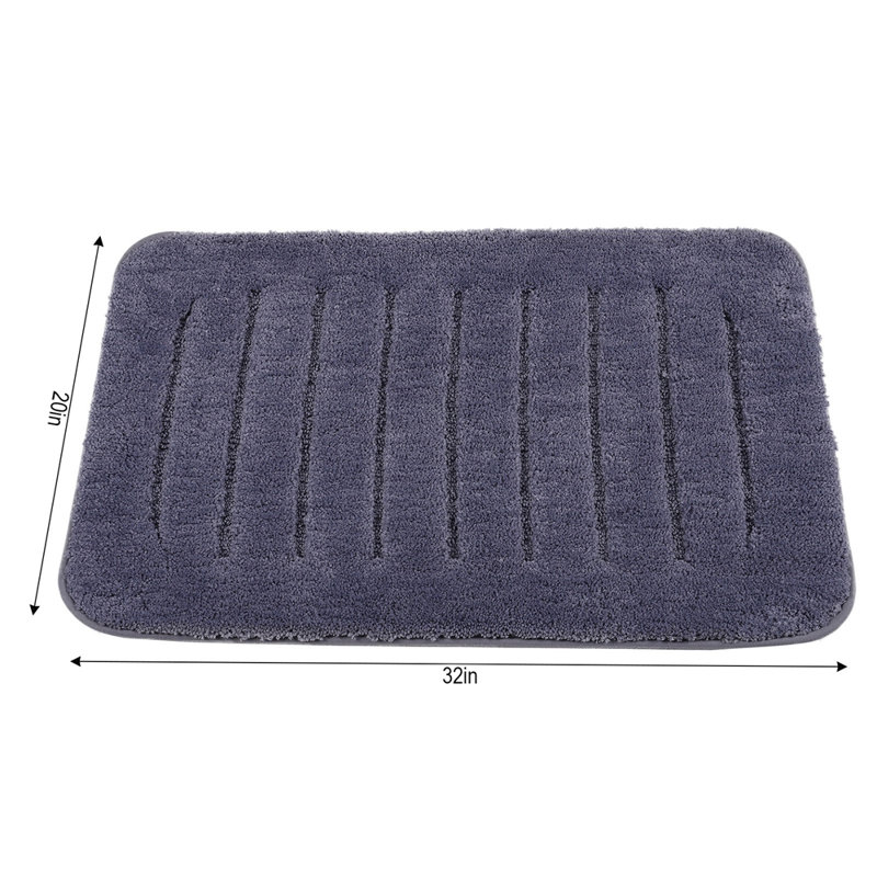 Tapis pour salle de bain Jignesh, Bleu marine, L 20 po x L 32 po