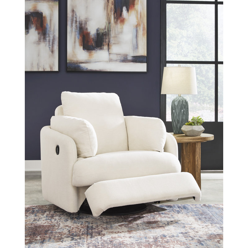 Fauteuil inclinable et pivotant samedi, Blanc