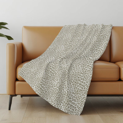 Addison Machine Washable Sherpa Leopard Throw Blanket