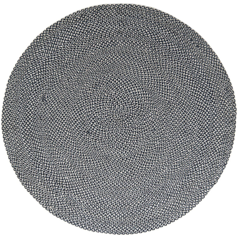 Tapis contemporain bleu Aideen, Rond 6 pi 1 po
