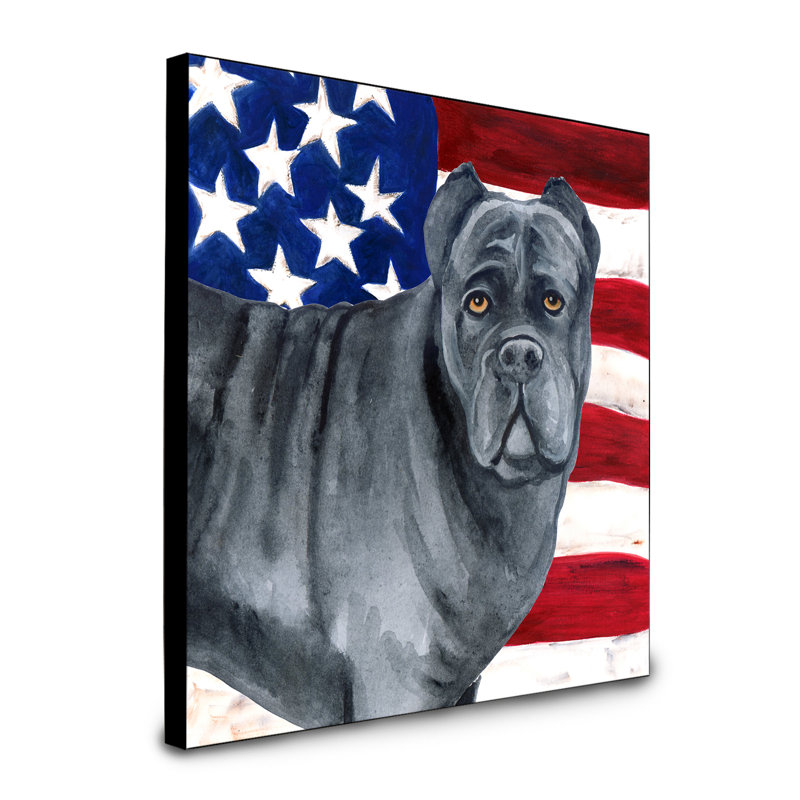 Double Down Animals Artwork Wall Panel, Grey Cane Corso