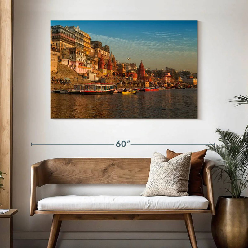 Kavia River Ganges à Varanasi, H 32 po x l 48 po