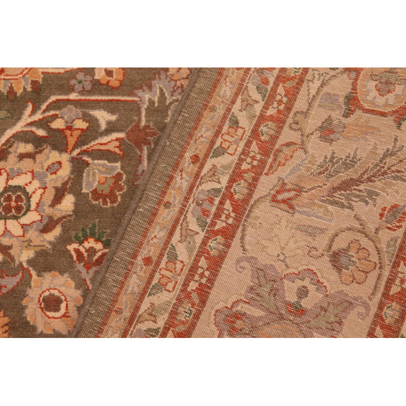 Tapis oriental rectangulaire en laine fabriqué à la main 6 pi 1 po x 8 pi 10 po Pannell