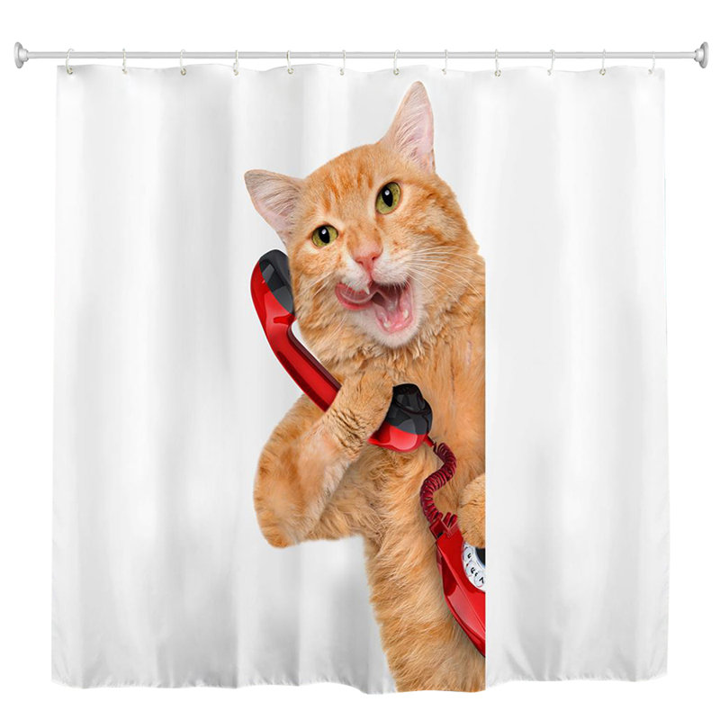 Shower Curtain with Hooks Included