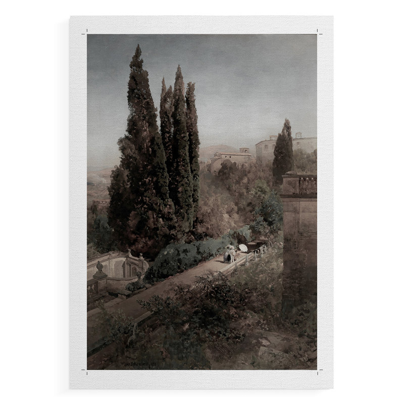 Paysage rétro Cxxxi - reproduction de toile seulement - non encadrée, 60" H x 40"W