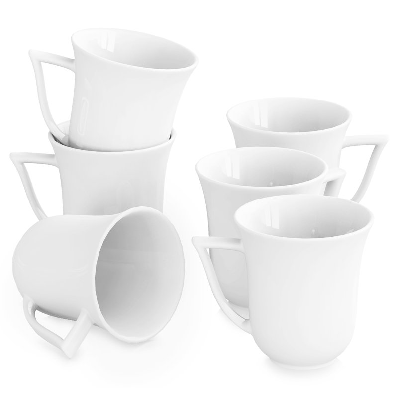 Ensemble de 6 tasses à café en porcelaine Encinoso, 9,5 oz