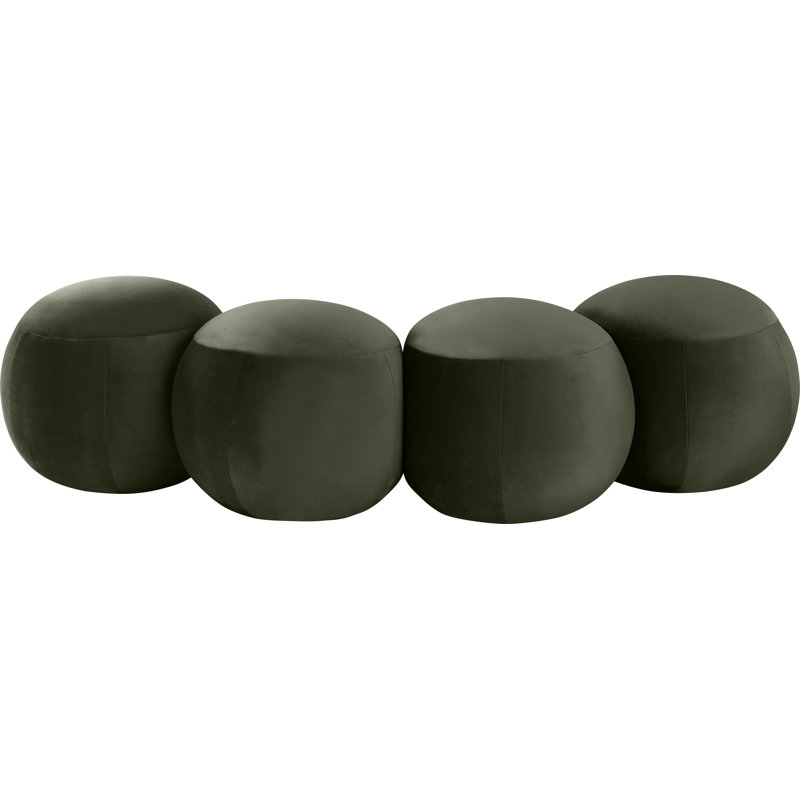 Apollo Velvet Bench, 18" H x 65" W x 31" D, Green Velvet